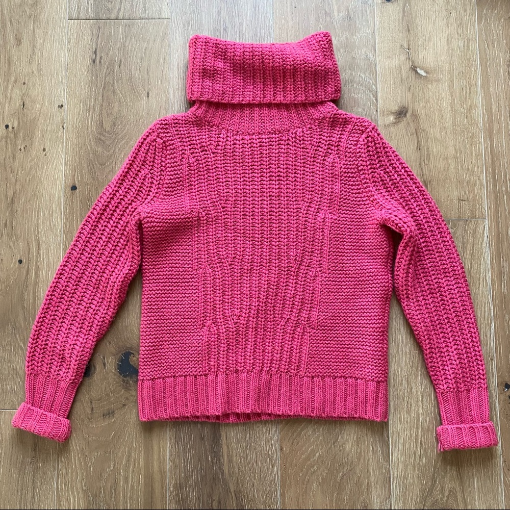 Banana Republic Pink Knit Turtleneck Sweater XS